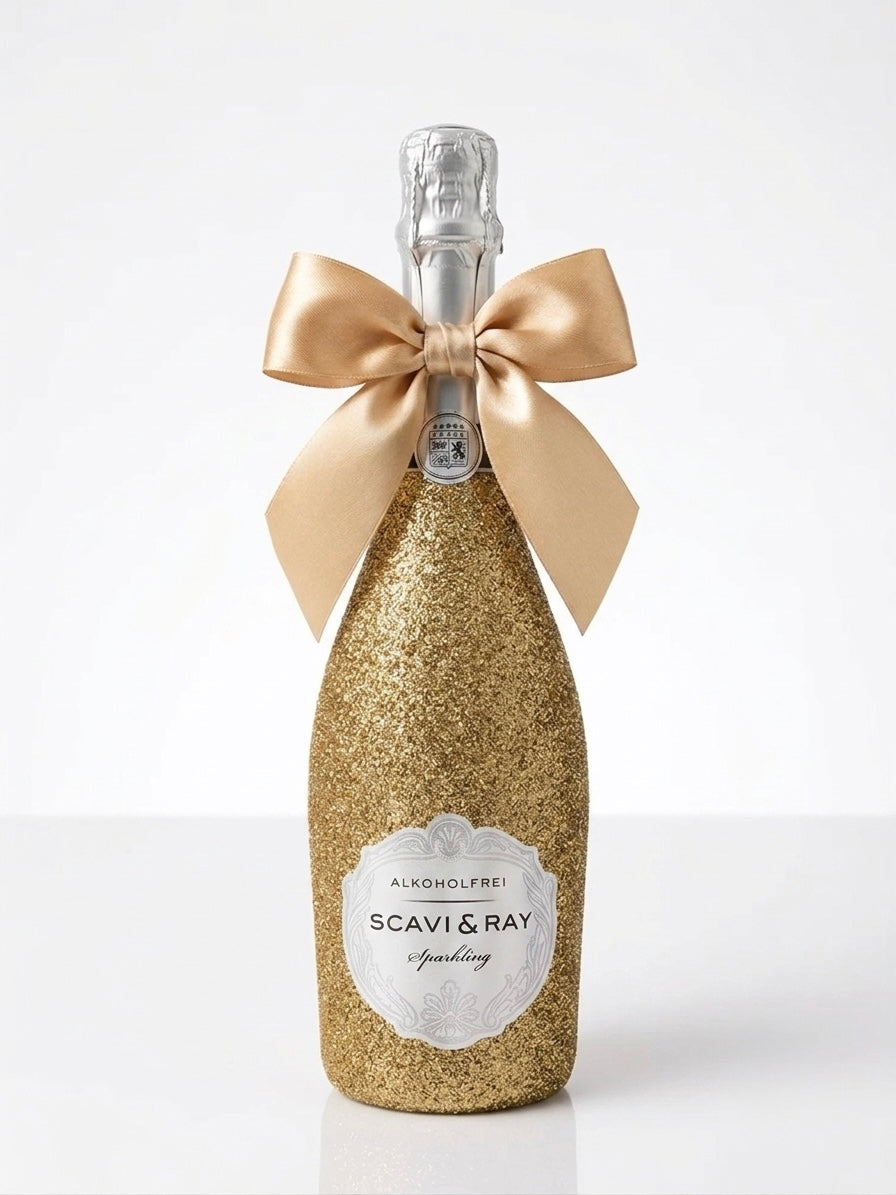 Nealkoholické prosecco a sekt servírované ve skleničkách během slavnostního přípitku.