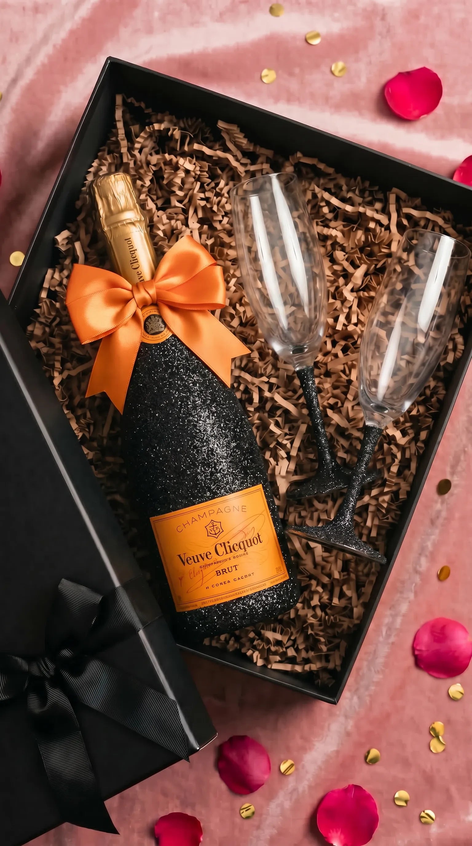 Dárková sada Veuve Clicquot se zdobenými skleničkami