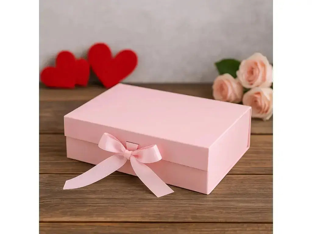 Magnetická dárková krabička s víkem a mašlí