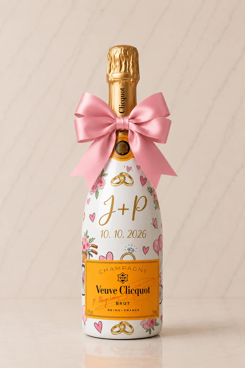 Veuve Clicquot Brut - Svatební lahev na přání | DressBottle