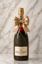 Moët & Chandon Brut – Černo-zlatá dárková zdobená lahev | DressBottle