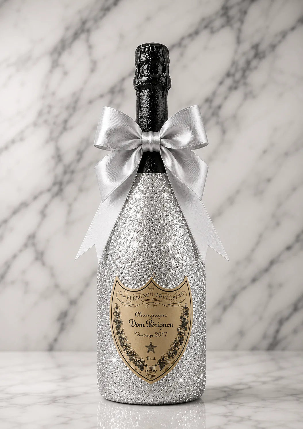 Dom Pérignon 2017 – Stříbrná zdobená dárková lahev