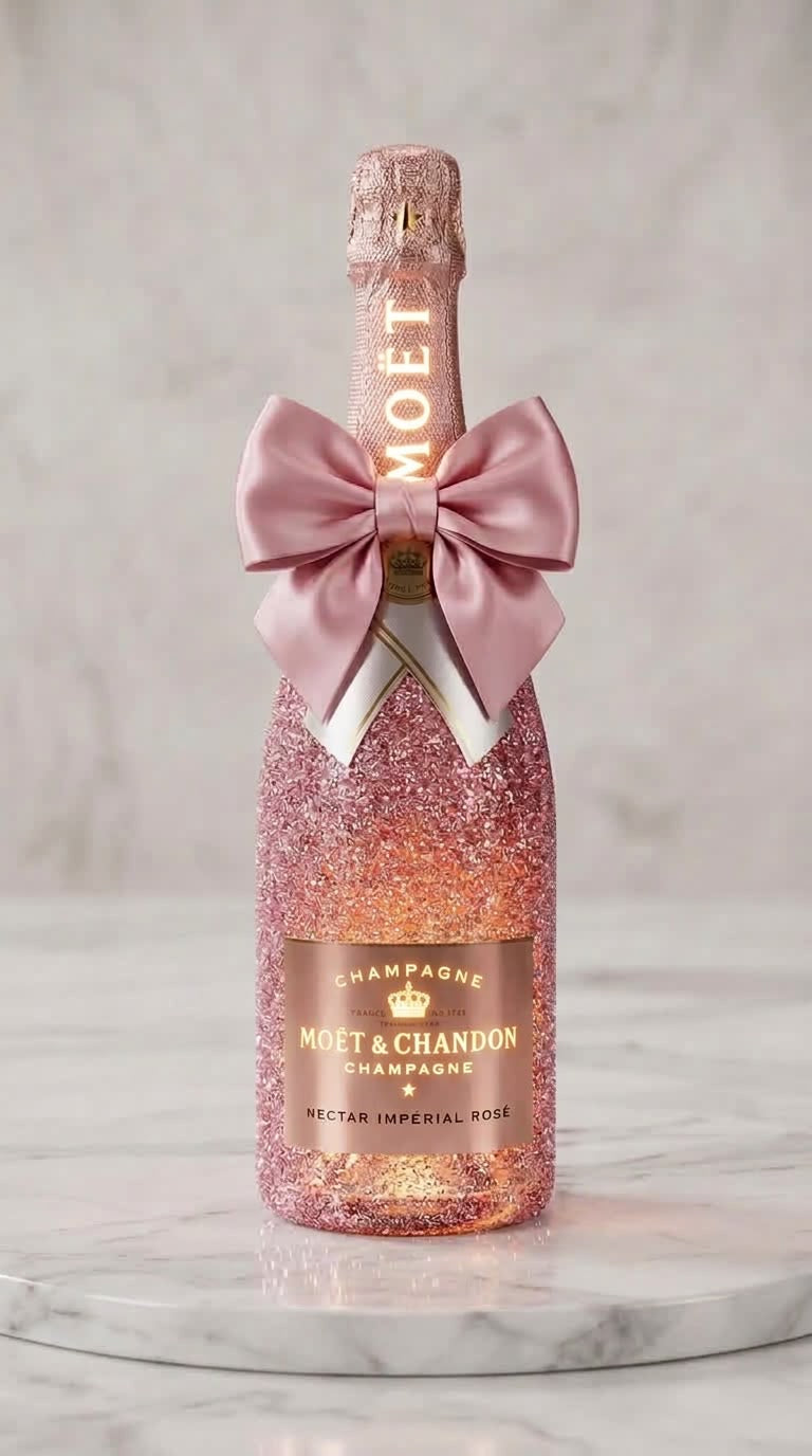 Moët & Chandon Nectar Impérial Rosé – Růžová třpytivá svítící lahev