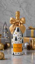 Veuve Clicquot Brut Yellow Label – Vánoční zdobená lahev Černý stromeček
