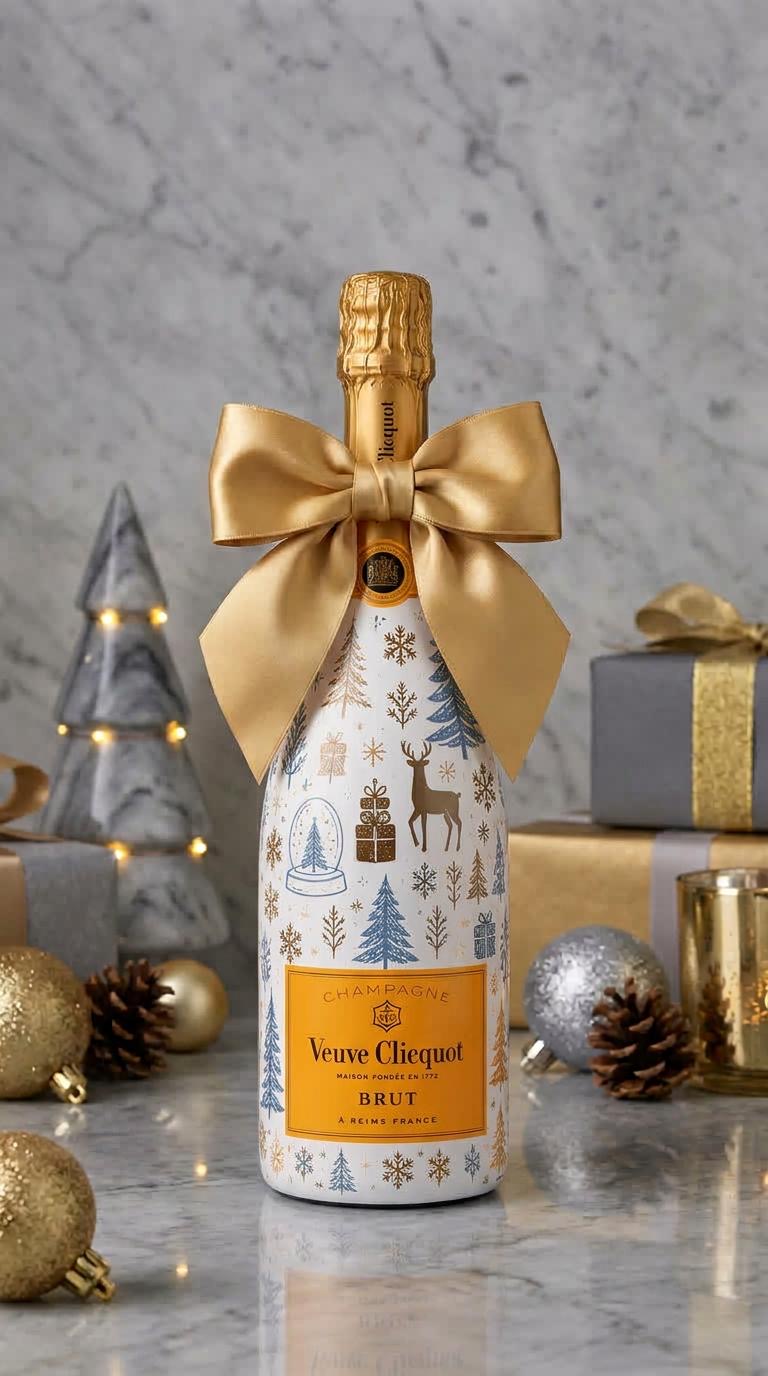 Veuve Clicquot Brut – Vánoční zdobená lahev Les
