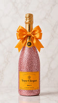 Veuve Clicquot Brut – Růžová třpytivá zdobená lahev šampaňského | DressBottle