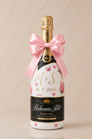 Bohemia Sekt Demi Sec - Svatební lahev na přání