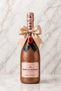 Moët & Chandon Rosé – Hnědá dárková zdobená lahev | DressBottle