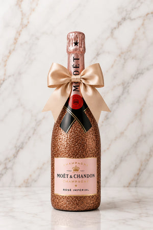 Moët & Chandon Rosé – Hnedá dárková zdobená lahev
