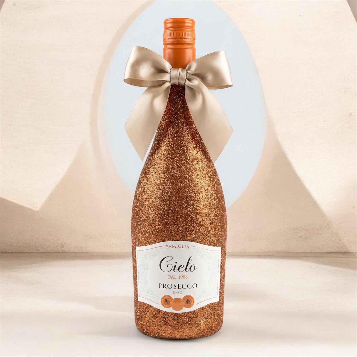 Cielo Prosecco Frizzante – Měděná dárková zdobená lahev
