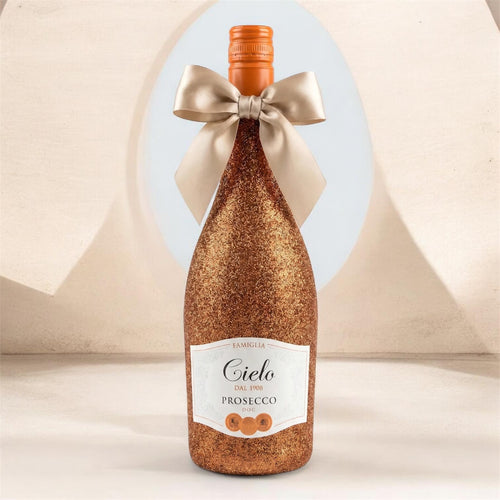 Cielo Prosecco Frizzante – Měděná dárková zdobená lahev