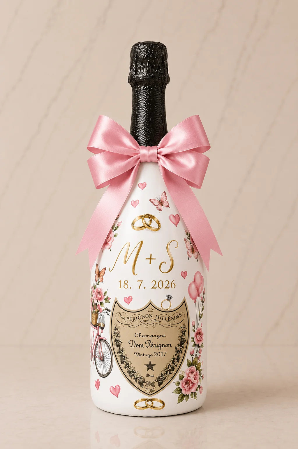 Dom Pérignon 2017 - Svatební lahev na přání | DressBottle