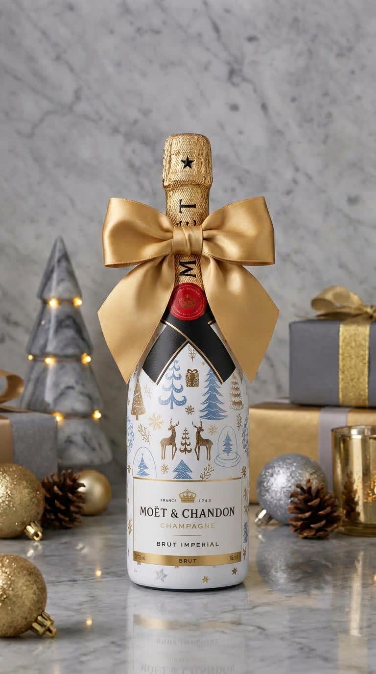 Moët & Chandon Brut – Vánoční zdobená lahev Les