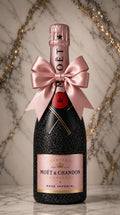 Moët & Chandon Rosé – Černá dárková zdobená lahev | DressBottle
