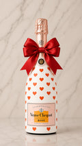 Veuve Clicquot Rosé – Dárková zdobená lahev se srdíčky | DressBottle
