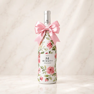 Chateau Minuty M Rosé – Luxusní dárková zdobená lahev růžemi