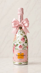 Veuve Clicquot Rosé – Dárková zdobená lahev s růží | DressBottle