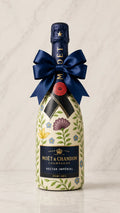 Moët & Chandon Nectar Impérial – Dárková zdobená lahev barevné květy | DressBottle