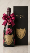 Dom Pérignon 2017 – Zdobená lahev pivoňkami v dárkové krabičce | DressBottle