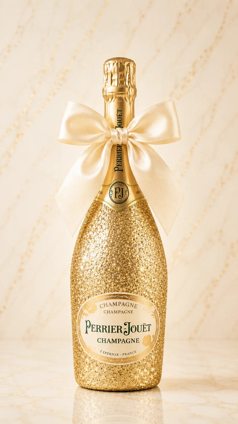 Perrier-Jouët Grand Brut – Zlatá třpytivá dárková lahev