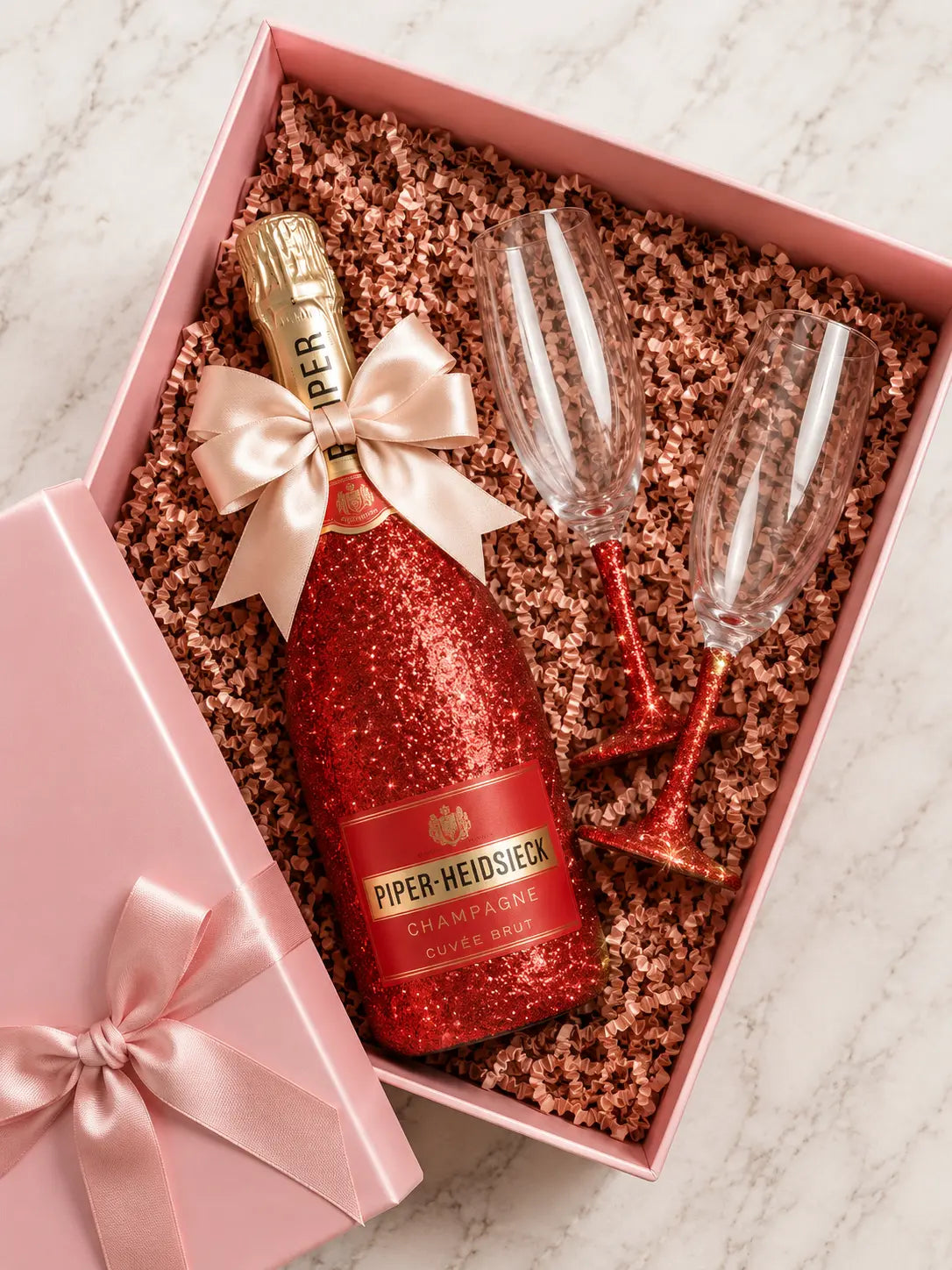 Dárková sada Piper-Heidsieck – Třpytivá lahev + skleničky dle výběru