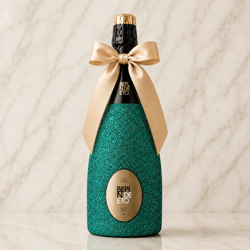 Bepín de Eto Brut – Smaragdová třpytivá dárková lahev prosecco