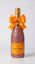 Veuve Clicquot Brut – Růžová třpytivá zdobená lahev šampaňského