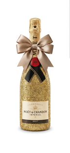 Moet chandon brut magnum ve zlatych trpytkach