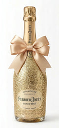 Perrier-Jouët Grand Brut ve zlatých třpytkách – luxusní zdobené šampaňské | DressBottle
