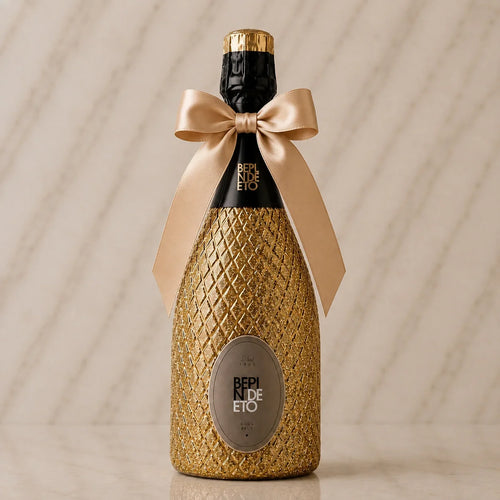 Bepín de Eto Brut – Zlatá třpytivá dárková lahev prosecco