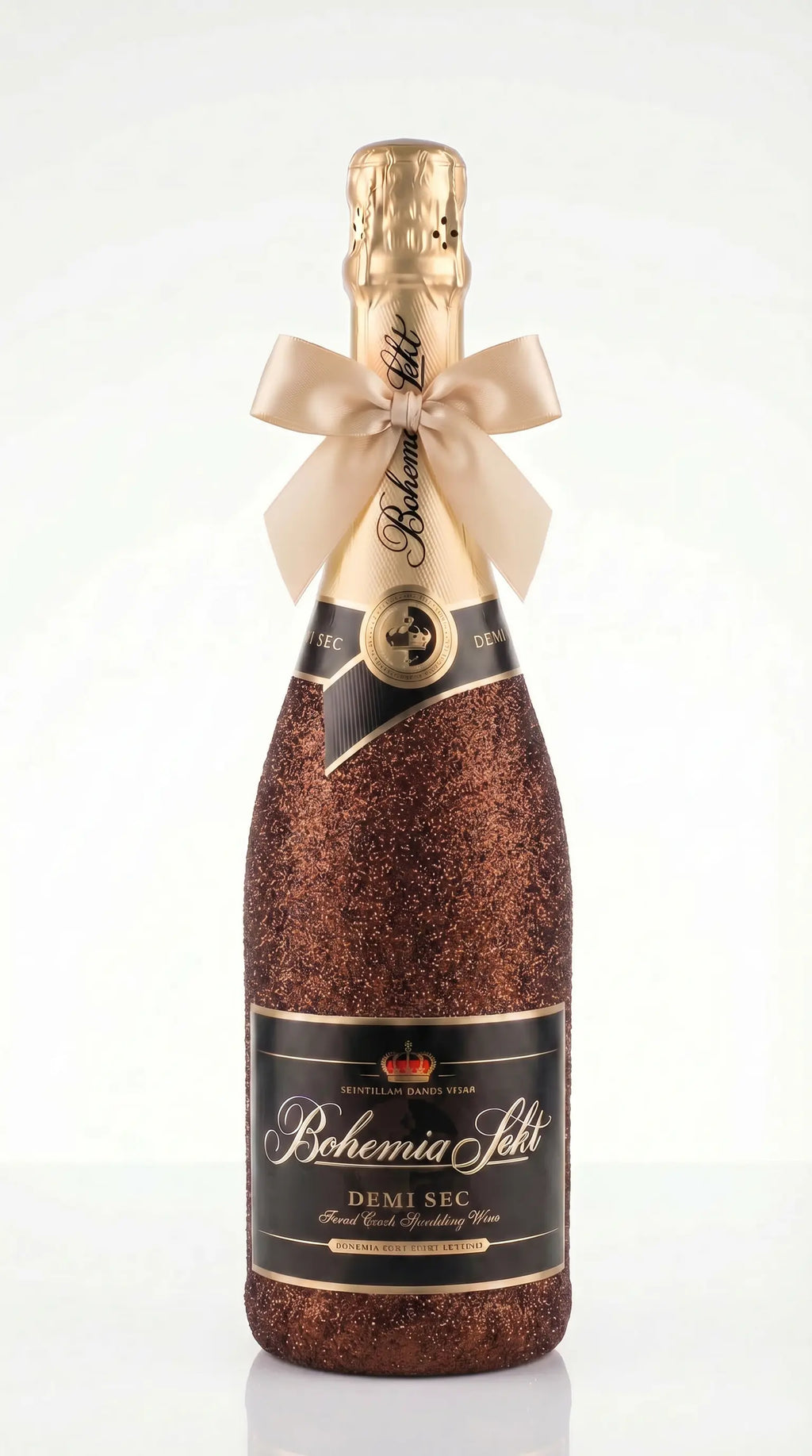 Bohemia Sekt Demi Sec – Měděná dárková zdobená lahev