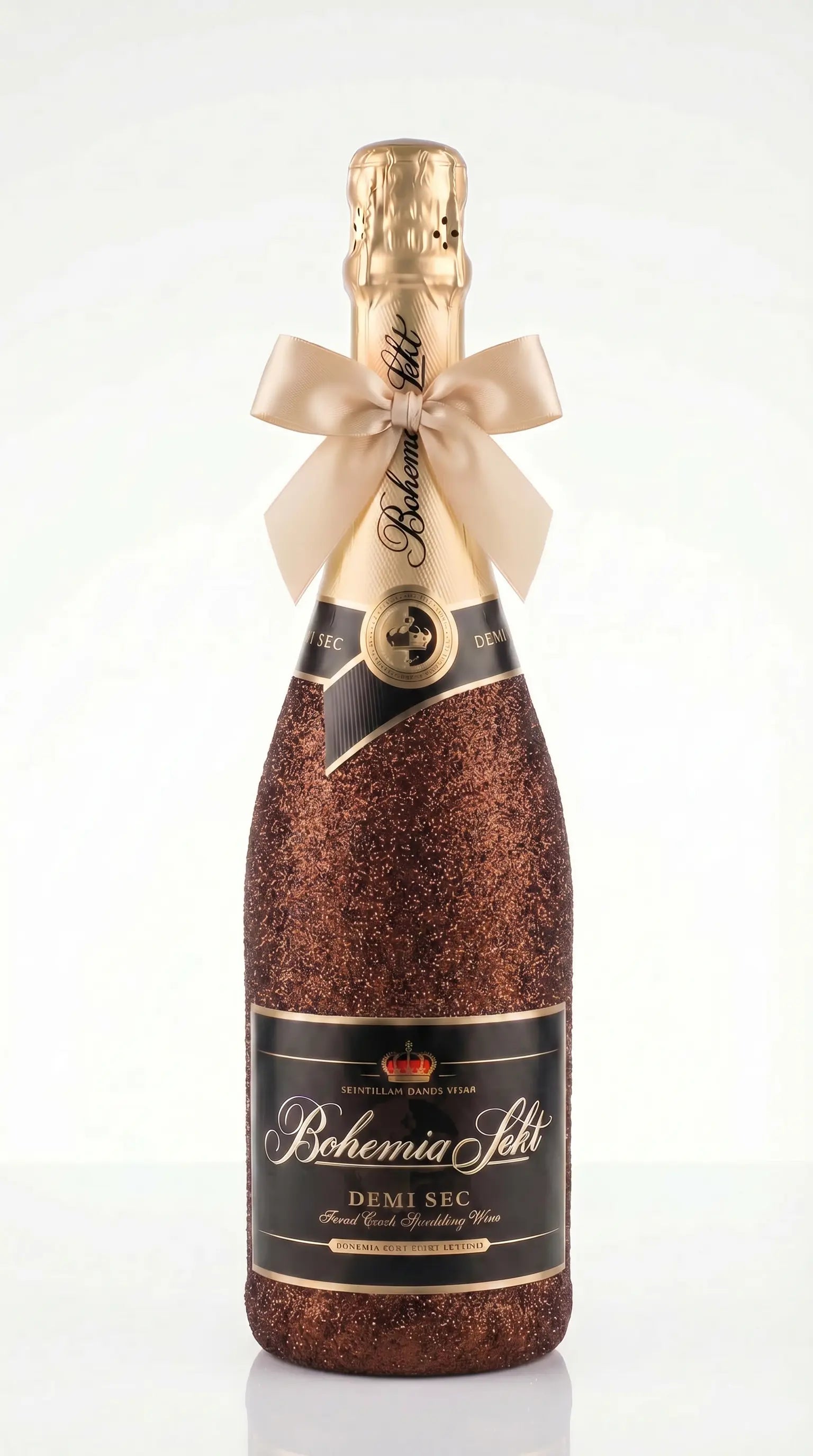Bohemia Sekt Demi Sec – Měděná dárková zdobená lahev