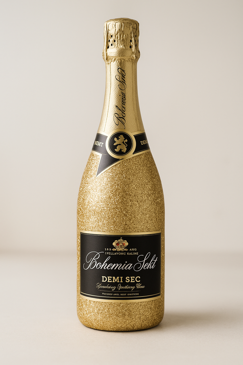 Lahev Bohemia Sekt zlaté třpytky 