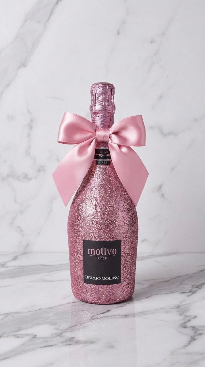 Borgo Molino Motivo Rosé – Růžová třpytivá dárková lahev prosecco