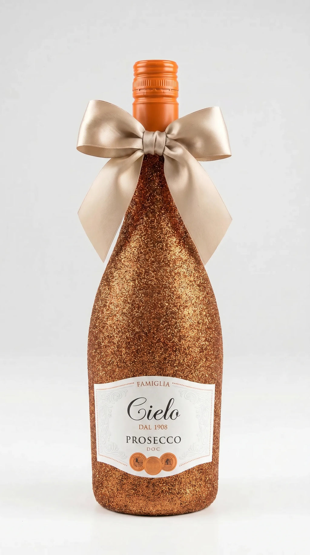 Třpytivá lahev Cielo Prosecco Frizzante s mašlí