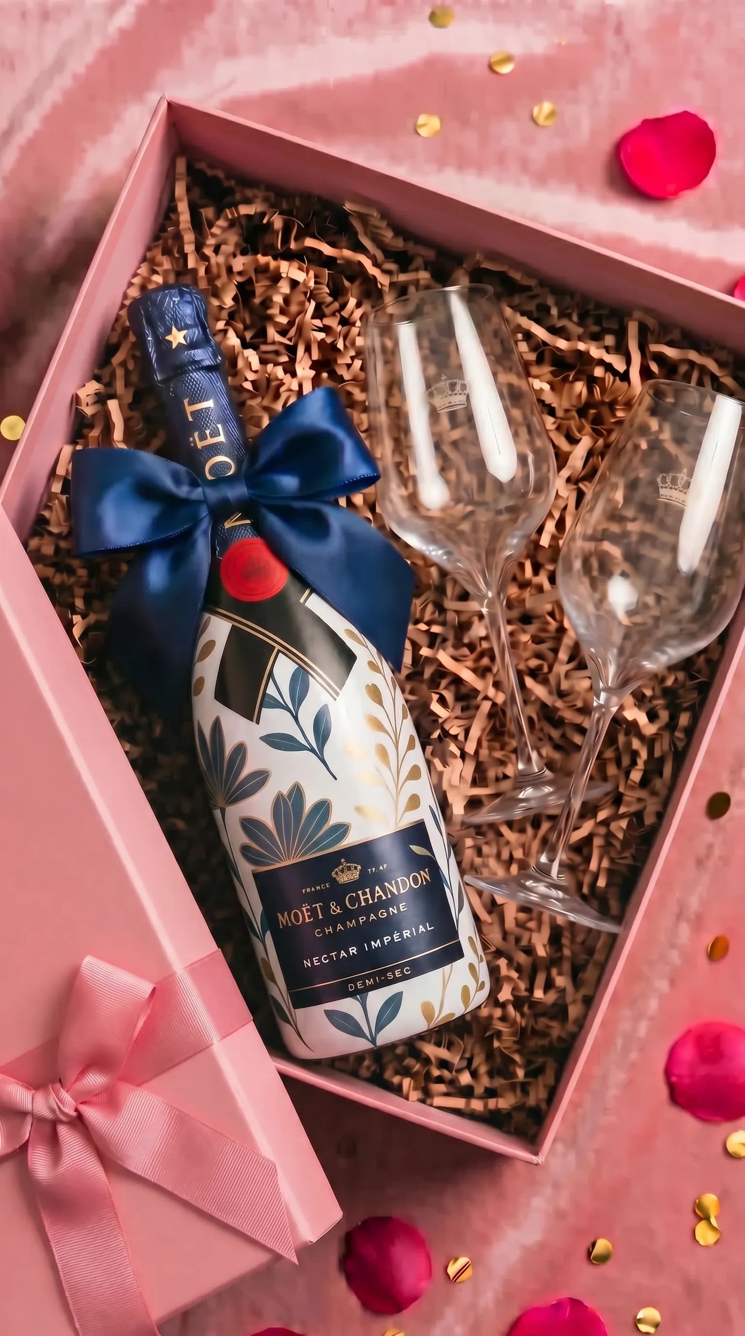 darkova sada moet chandon brut ve zult modrych kvetech