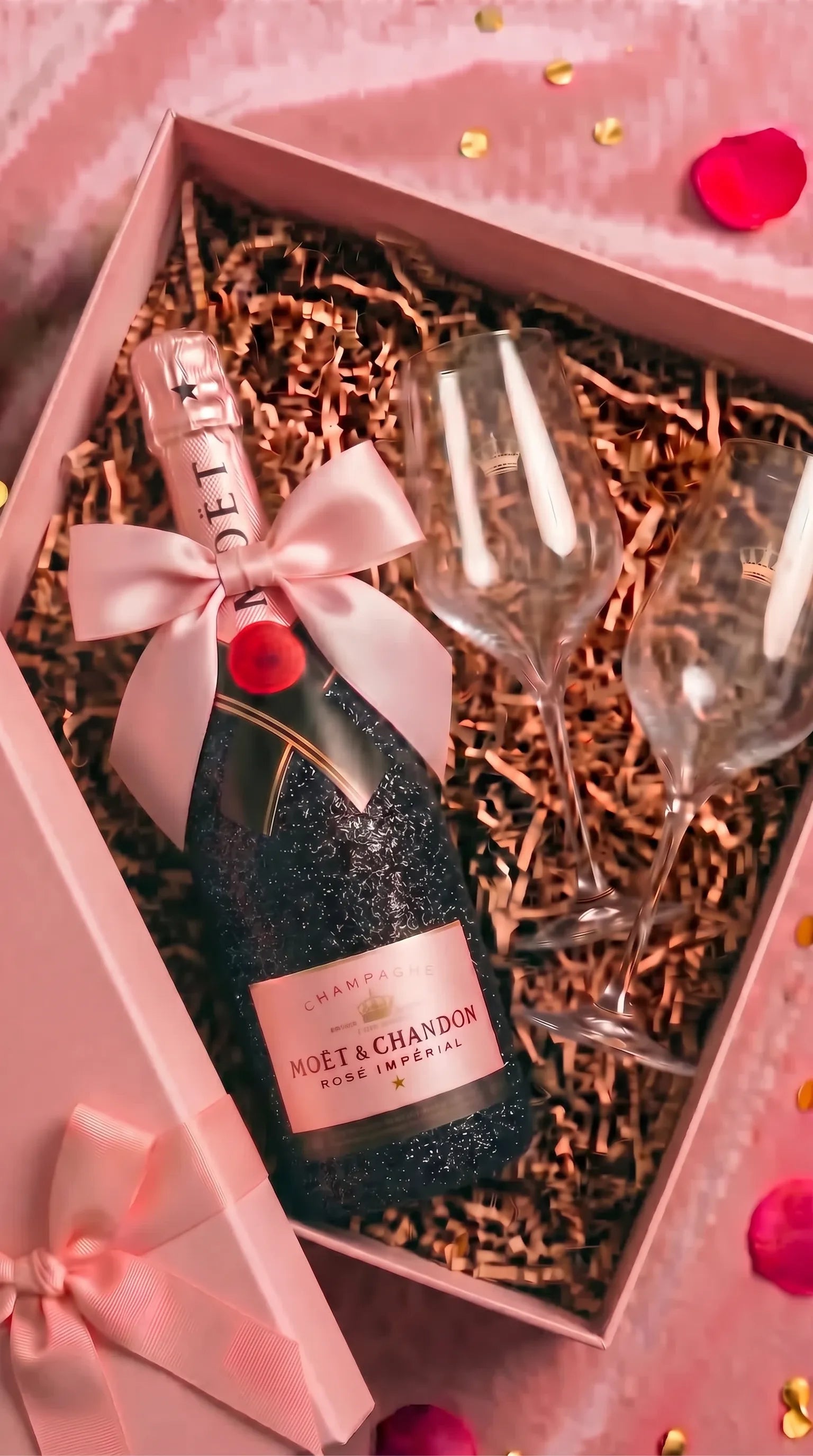 darkova sada moet chandon rose v cernych trpytkach
