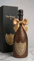 Dom Pérignon 2017 – Hnědá třpytivá zdobená lahev v dárkové krabičce
