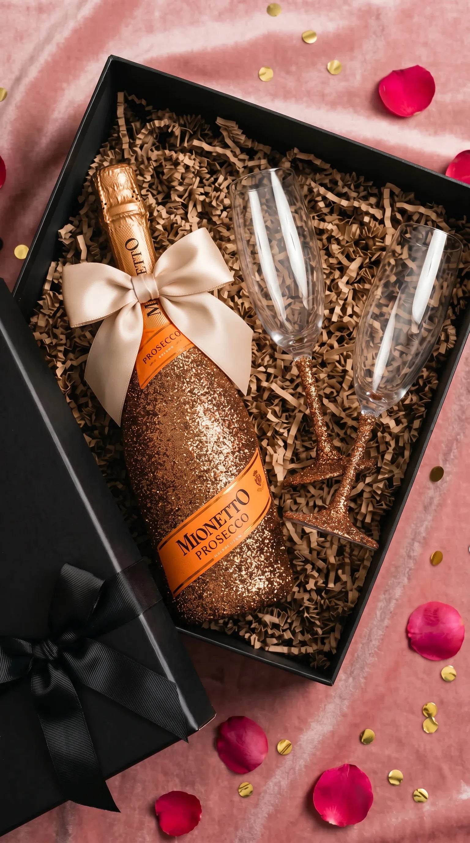 Dárková sada Mionetto Prosecco – Třpytivá lahev + skleničky dle výběru