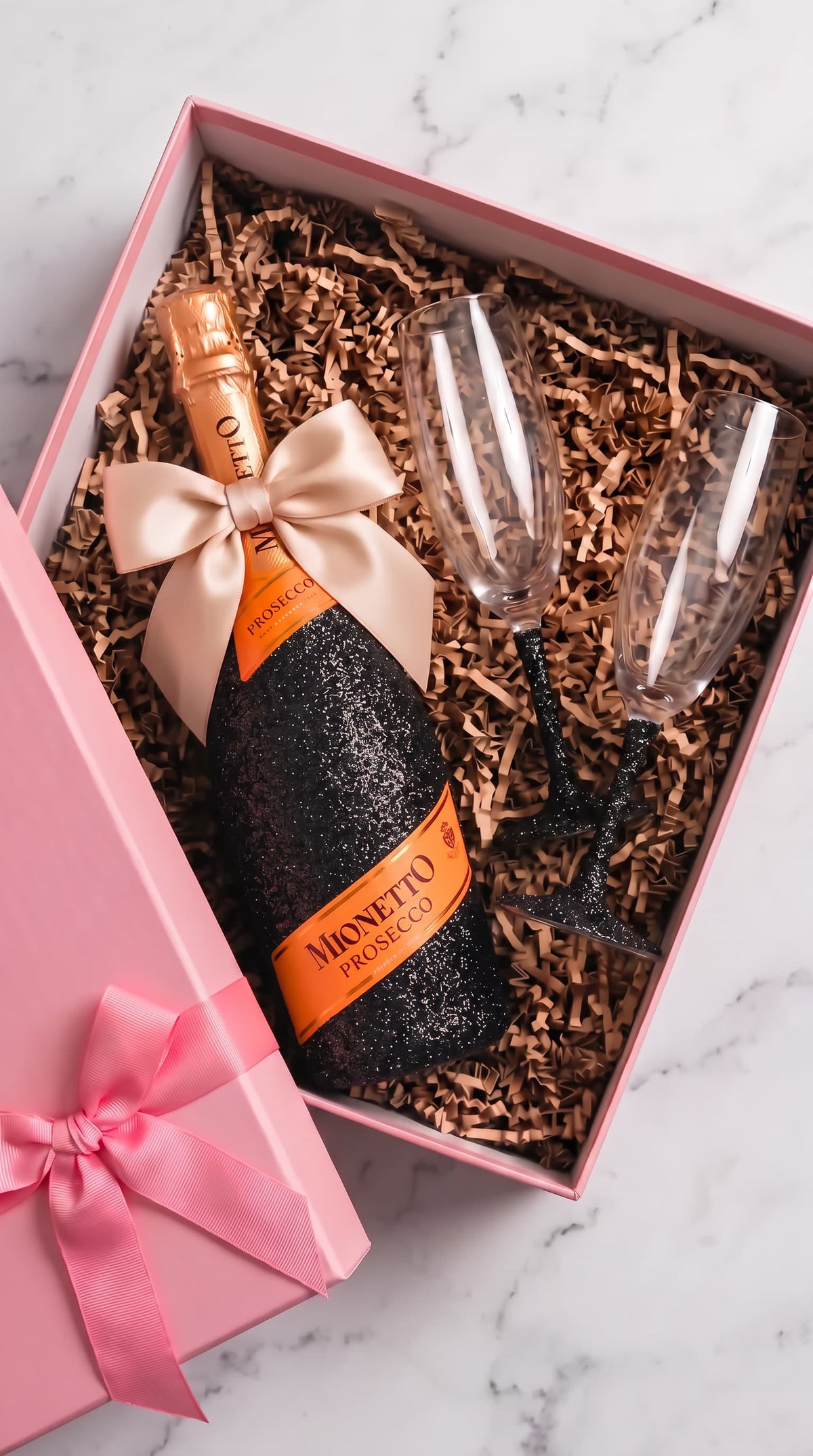 Dárková sada Mionetto Prosecco – Třpytivá lahev + skleničky dle výběru