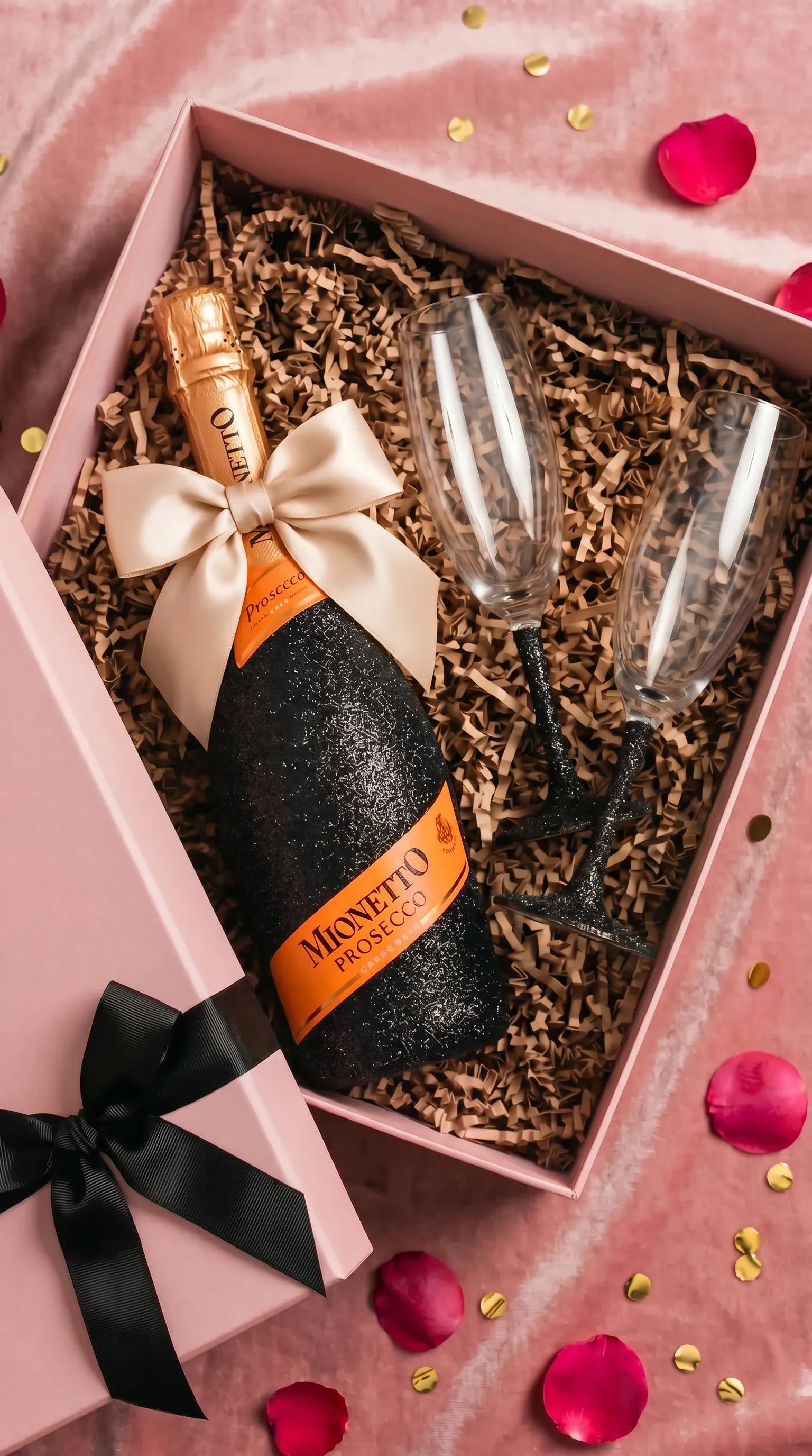 Dárková sada Mionetto Prosecco – Třpytivá lahev + skleničky dle výběru