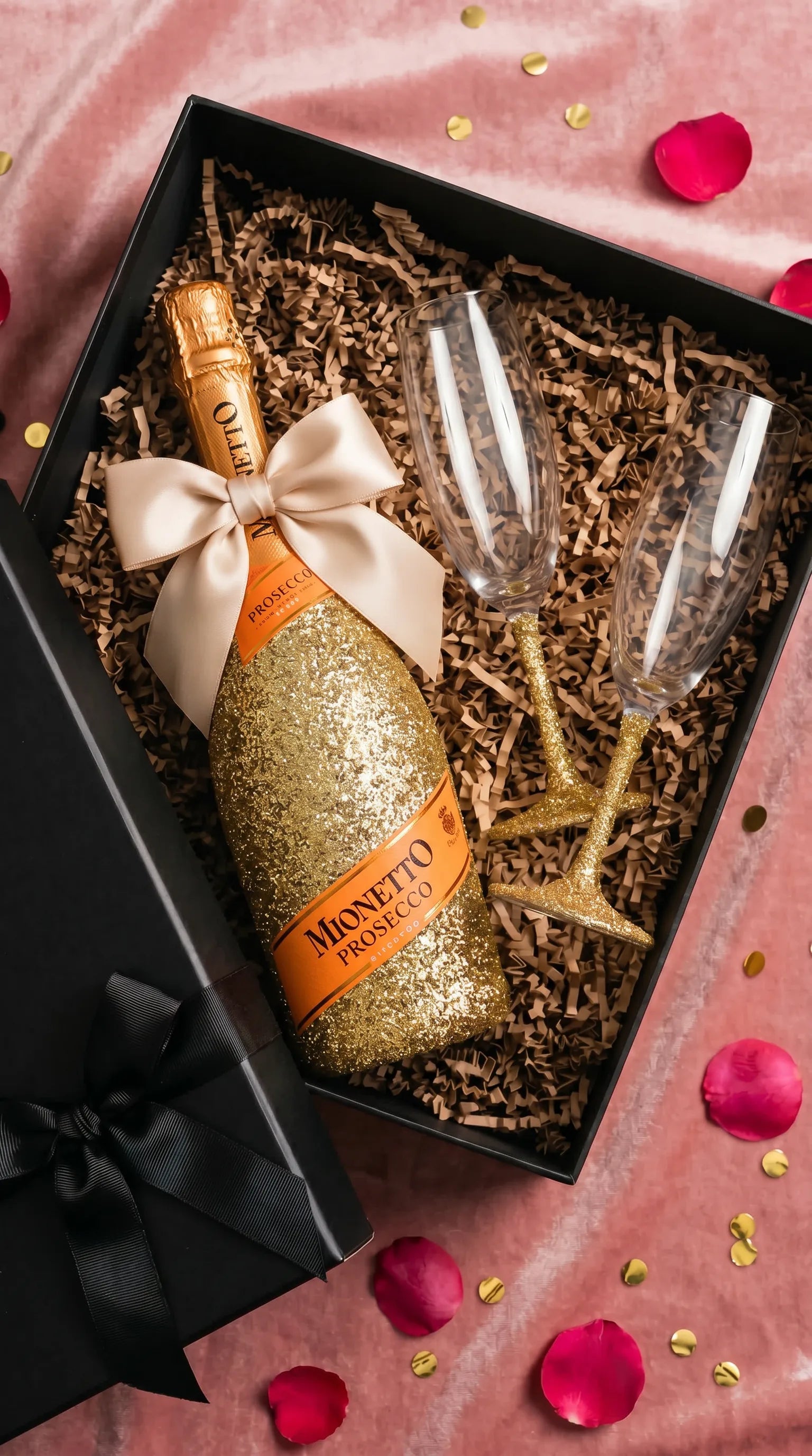 Dárková sada Mionetto Prosecco – Třpytivá lahev + skleničky dle výběru