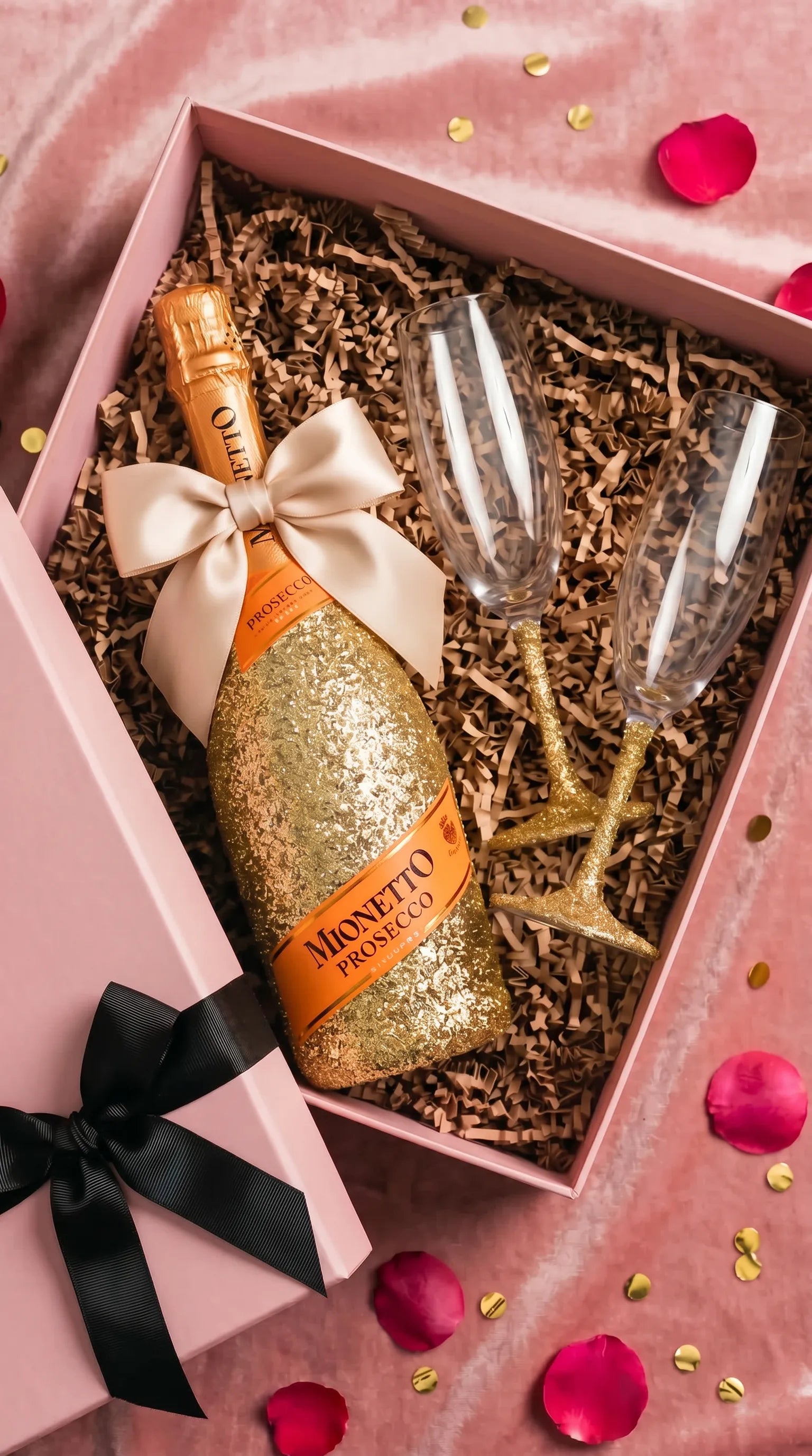 Dárková sada Mionetto Prosecco – Třpytivá lahev + skleničky dle výběru
