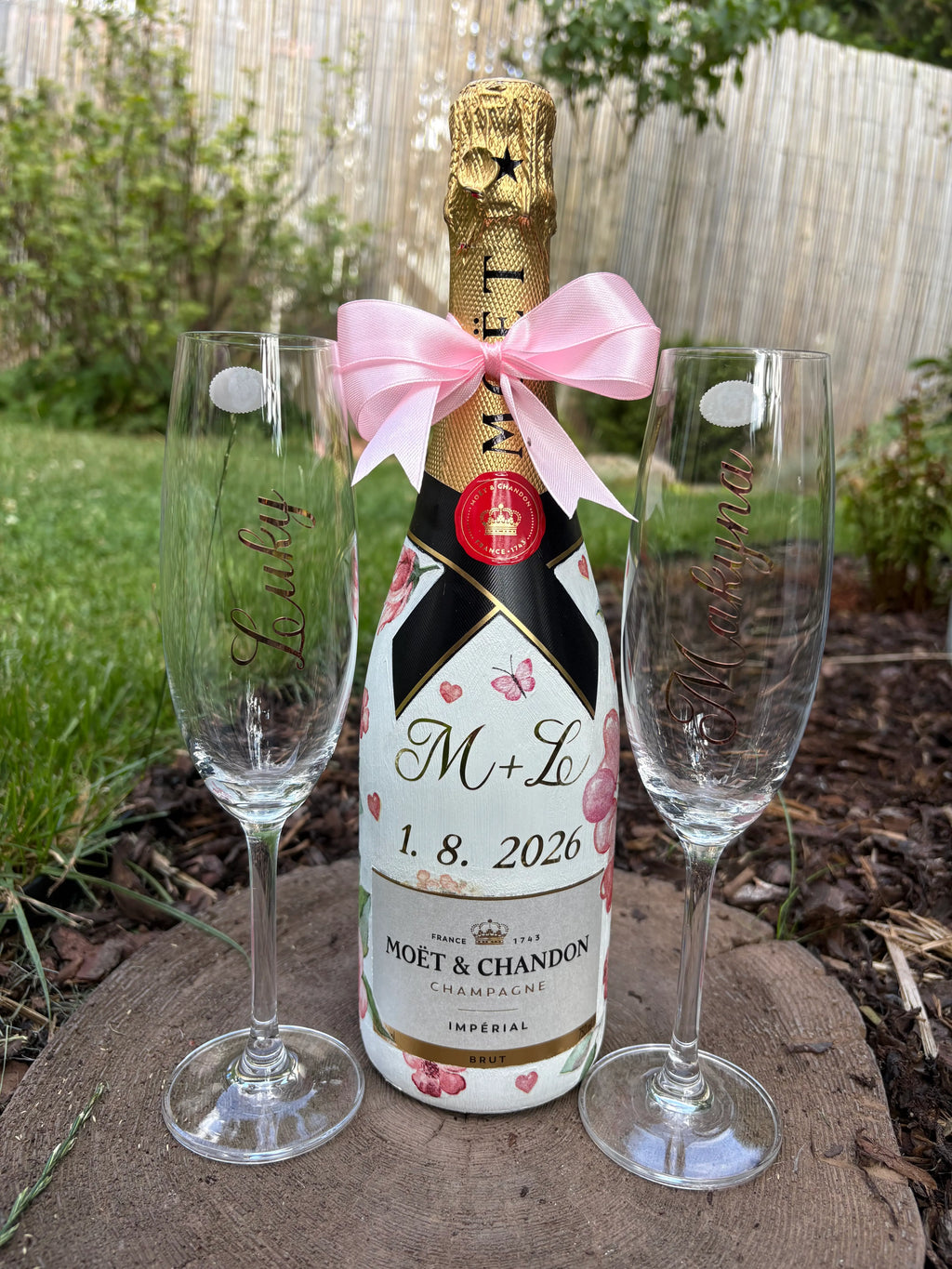 Moet Chandon Brut ve svatebnim zdobeni