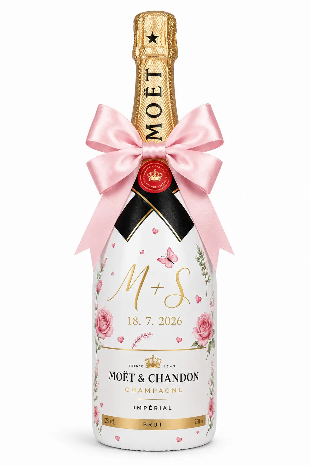 Svatební lahev na přání – Moët & Chandon Brut