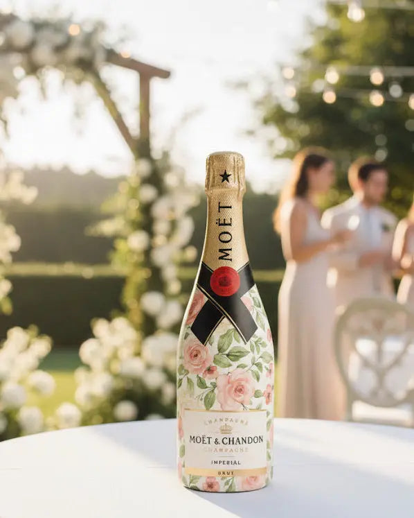 Moët & Chandon Brut 0,75l – zdobená lahev s motivem růží