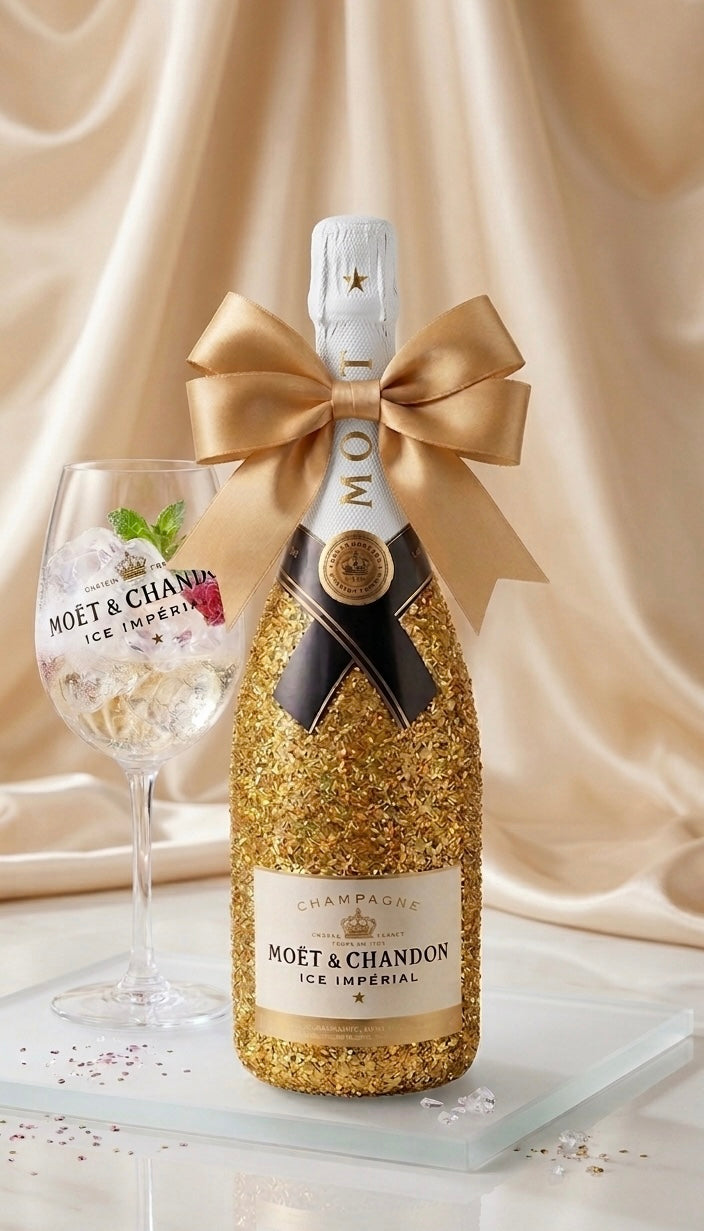 Moet Chandon Ice Imperial ve zlatých třpytkách