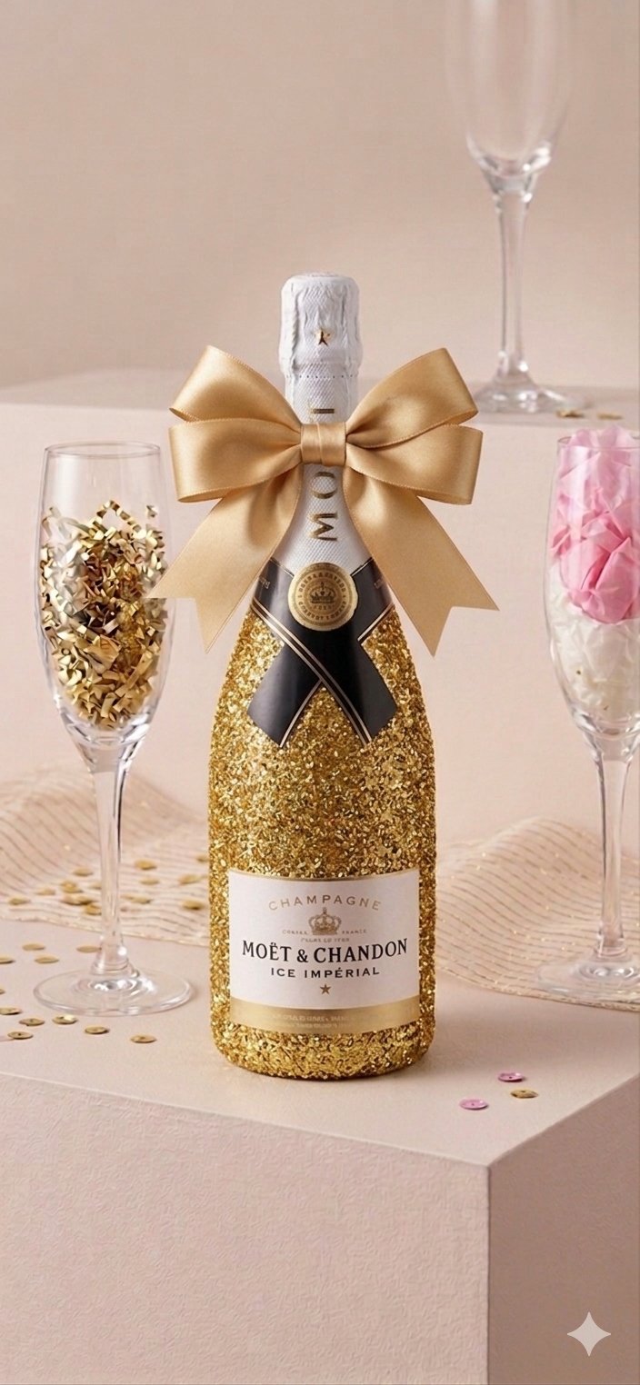 Moet Chandon ice imperial ve zlatých třpytkách