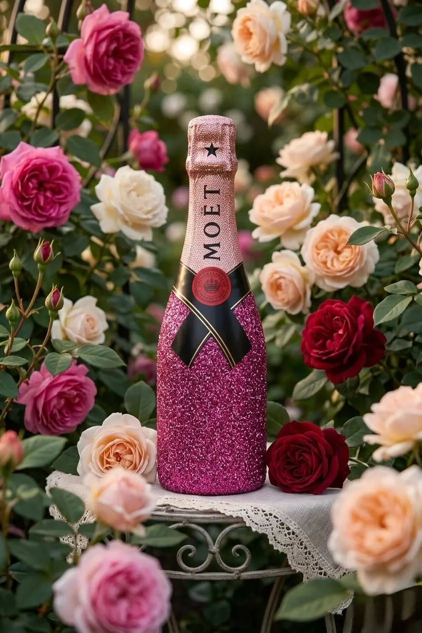 Moët & Chandon Rosé 0,2l – růžová zdobená lahev Moët & Chandon