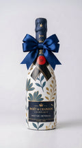 Moët & Chandon Nectar Impérial – Dárková zdobená lahev modro-žluté květy